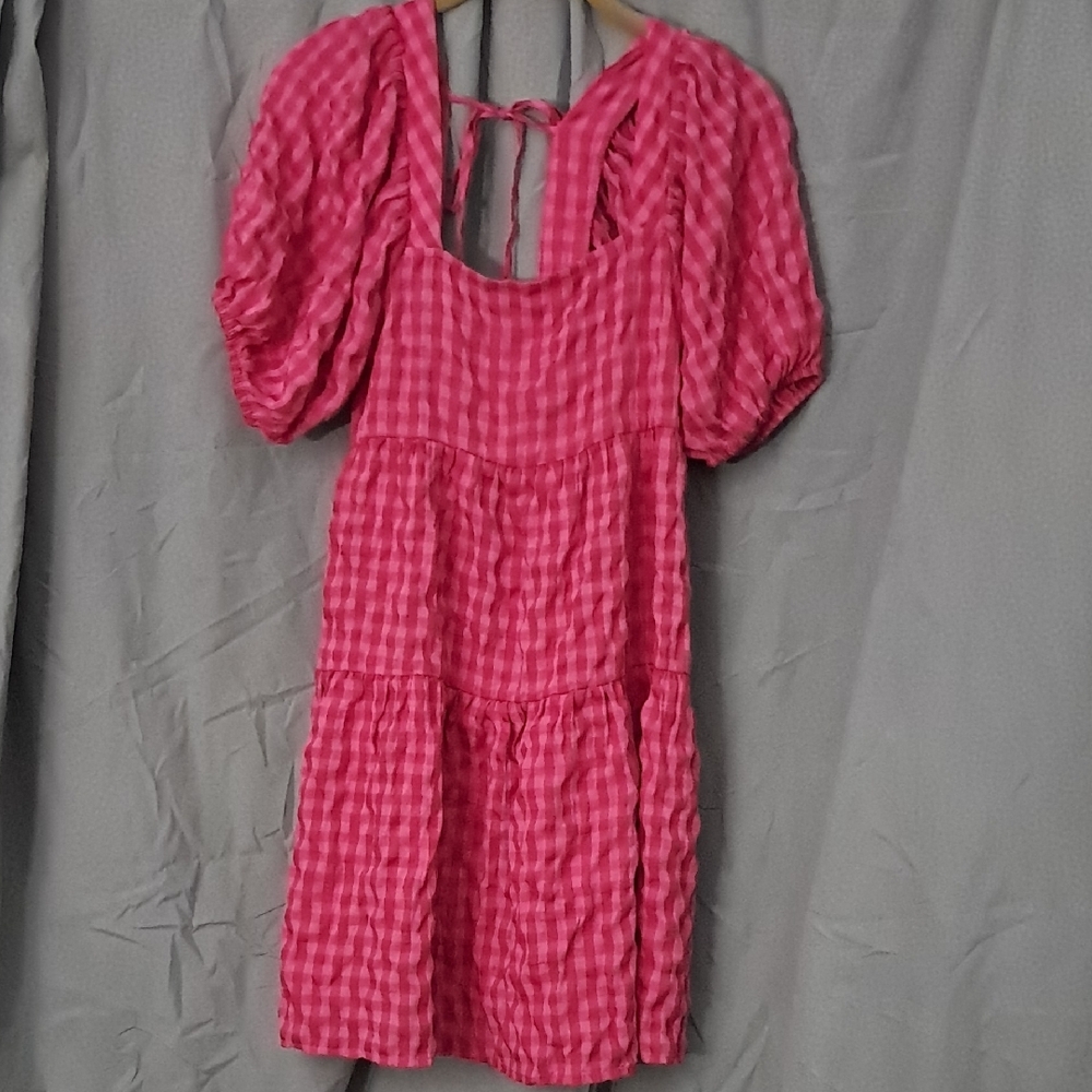 Pink Gingham Women's Top
